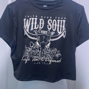 Bundle 2 Graphic Crop Tees Western Faith Cowgirl Size Large